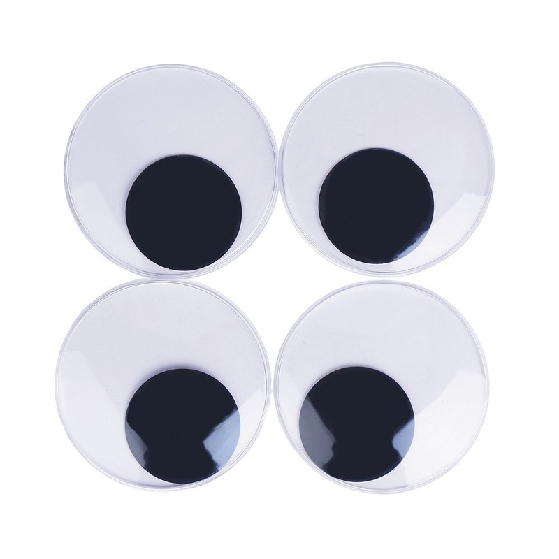 DECORA 3 Inch Large Sized Plastic Wiggle Googly Eyes with