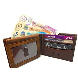 Mens RFID Blocking Leather Wallet