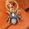 kcrygogo Antique Alloy Blue Diamond-Inlaid Spider Keychain - Fashionable Animal