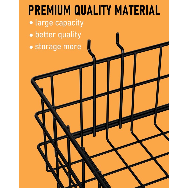 INCLY 4 Pack Pegboard Baskets Bins Set, 4 Size Square