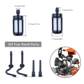 Haishine Fuel Hose and Filter Kit for Stihl MS250 MS230 MS210 025 023 021 Chainsaw 1123 358 7701 Replacement Parts with Pulse Line (Pack of 2)