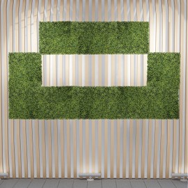 ECOOPTS 20" x 20" Faux Ivy Privacy Fence Screen Artificial Boxwood Panels Topiary Hedge Plants Decoration for Home Backyard Patio Indoor Outdoor (Light Green Tea, 23 Pieces)