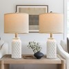 USumkky 20.5" White Modern Ceramic Bedside Lamp Set of 2