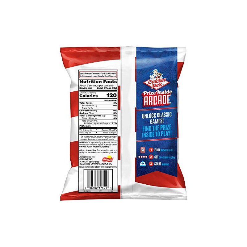 Cracker Jack 3.125oz Bags (28 Pack)