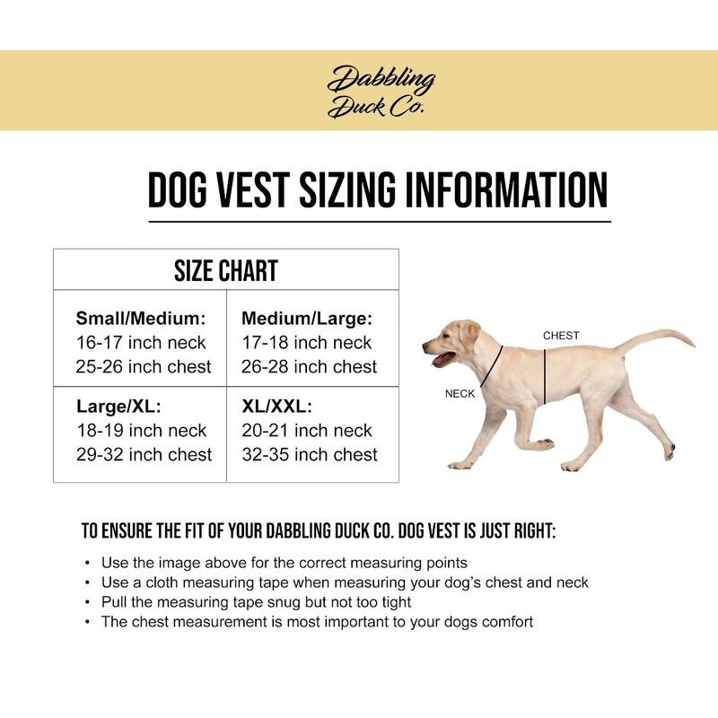 Adjustable Dog Vest - Size: Large / Extra Large