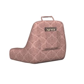 Lunarable Pink Damask Reading Pillow Cover, Vintage Faded Effect Swirled Floral Bouquet Rhombus Shape Damask Moss, Unstuffed Printed Bed Rest Case from Soft Fabric, XL Size, Dried Rose and Blush