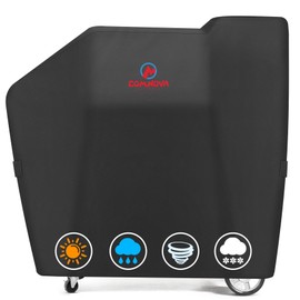 Comnova Grill Cover for Masterbuilt Gravity Series 560/600 Digital Charcoal Grill and Smoker, Waterproof & Heavy Duty, 600D Charcoal Grill Cover for MB20040220, Black (56" x 18" x 47")