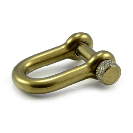 Set of 3 Antique Gold Metal, with Lid, High Quality For Steel Shackle Paracord Bracelet, Cords, 33 mm x 19 mm (Size M), U Shape Ganzoo