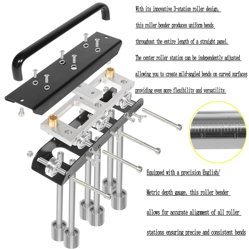 ER3 Three-Station Edge Roller Bender,Large Radius Sheet Metal Bead Roller