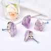 FZBHRO Amethyst Drawer Cabinet Knobs Purple Crystal Stone Knobs Handles