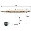 Tioutbot 13 FT Outdoor Umbrella, Large Double-Sided Rectangle Patio Market