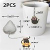 2PCS Tea Infuser Loose Tea Strainer, Heart Shaped Stainless Steel