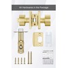 goldenwarm Gold Door Knobs Interior, Zinc-Alloy Heavy Duty Privacy Interior