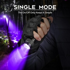 UltraFire UV Torch 395-405nm Black Light, 10W Single Mode UV LED Torch, Small Ultraviolet Lamp for Curing Resin, Scorpion Hunting, Pet Stains, 501UV-395 PRO