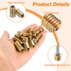 sourcing map Wood Furniture M8x15mm Threaded Insert Nuts Interface Hex