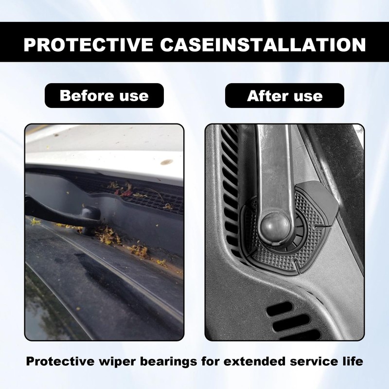 2PCS Car Wiper Arm Hole Protection Pad, Silicone Windshield Wiper