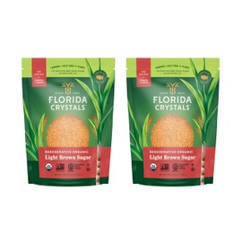 Florida Crystals Regenerative Organic Light Brown Sugar, 24 oz (1.5 lb) (Pack of 2)