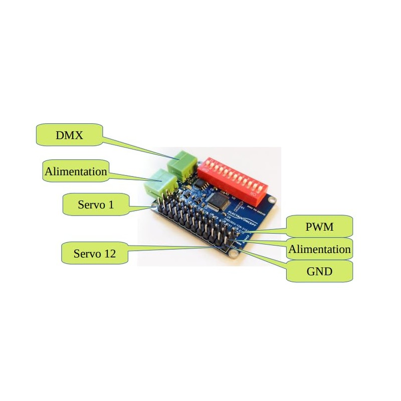 DMX ServoMotor 12 Way Board