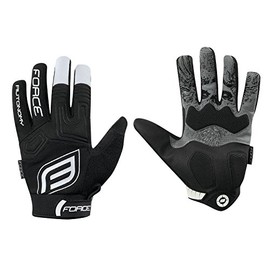 Force Autonomy Cycling Gloves, Long Finger Gloves, Gel Grip Glove (Black, M)