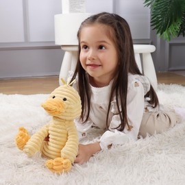 Apricot Lamb Apricot Lamb Toys Plush Corduroy Duck Stuffed Animal Soft Cuddly Perfect for Child (Corduroy Duck, 8.5 Inches)