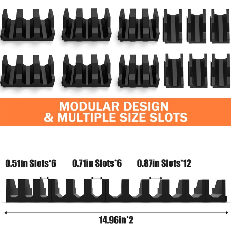 Magnetic Plier Organizer - Expandable Multiple Spacing Modular Tool Box