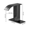 YCCUZA Automatic Touchless Bathroom Sink Faucet Black Waterfall AC/DC Powered