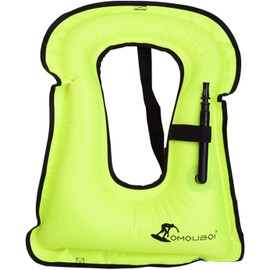FORWEWAY Snorkel Vest Inflatable Buoyancy Vests for Portable Kayaking Buoyancy Vest for Drift Rescue,Rowing,Sailing,Snorkeling,Swimming,Outdoor Water (Green)