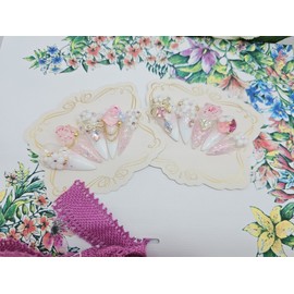 Cherry Blossom Handmade Nail Tips - Short Oval / 체리블라썸 수제네일팁 - 숏오발