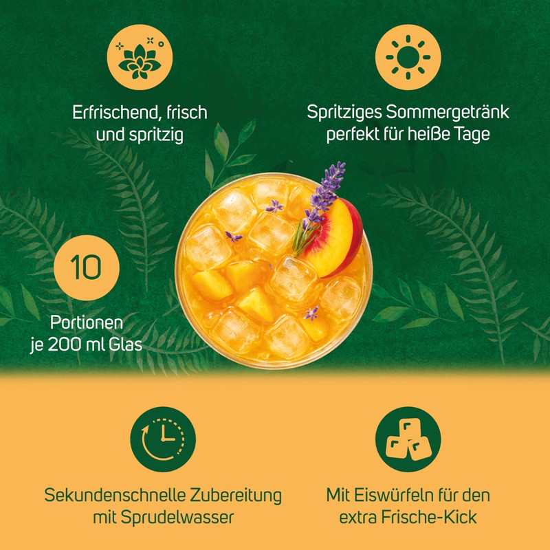 KRÜGER Botanical Spritz Peach Mango Lavender 10 x 20g Sachets