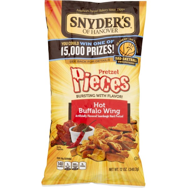 Snyder's of Hanover Flavored Pretzel Pieces- 12 oz. Bags Hot Buffalo Wing