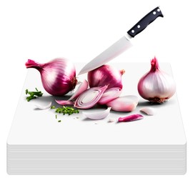 VOKOY 30 Count Disposable Cutting Boards, Thick Waterproof Flexible Cutting Board Plastic Placemats Table Mats Large Plastic Cutting Boards for Kitchen Cooking Traveling Camping Party, 17 x 12 Inch