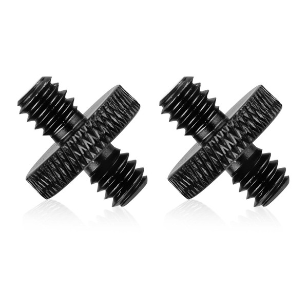 2pcs Mic Stand Adapter, 1/4 Male to 1/4 Male Camera