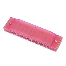 Colorful Translucent Harmonica, 10 Holes Starter Instruments Kids Music Instrument Toys (Color : Pink) Deformable Model Harmonica Plastic Harmonica Plastic Pink Harmonica