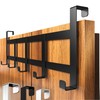 Menz Door Coat Rack for Hanging - Black Door Hooks