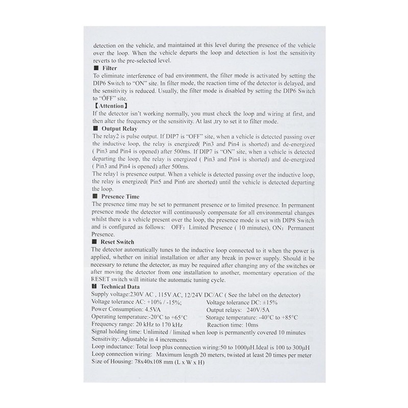 Vehicle Loop Detector,Vehicle Loop Exit Sensor Detector,Single Channel Inductive Vehicle