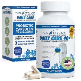 Essential Source TriActive Biotics Daily Care - Probióticos, mezcla prebiótica con 6 mil millones de CFU - Suplemento de enzimas digestivas para...   
