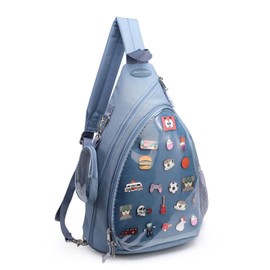 CHERRY SAUCE Oxford Ita Bag Kawaii Pin Display Chest Pack Single Shoulder Bag Sport Backpack Hiking Daypack