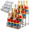 kimilus 16 Bottle Capacity Coffee Syrup Organizer 4 Tier Coffee