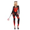 3 PC. Ladies Sizzling Devil Jumsuit Costume Set - Small/Medium