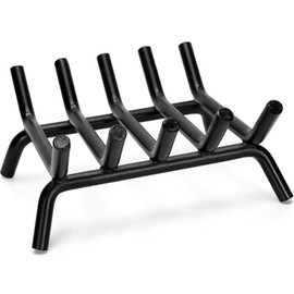 Zettfuly Fireplace Grate 14 inch - Fireplace Log Grates Heavy Duty Solid Round Steel | Log Grate for Fireplace No Assembly Required, Burning Wood Stove Grate for Indoor Chimney Hearth, Outdoor Camping