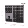 Teclado numérico, 35 teclas Teclado numérico ultrafino portátil Inalámbrico Bluetooth
