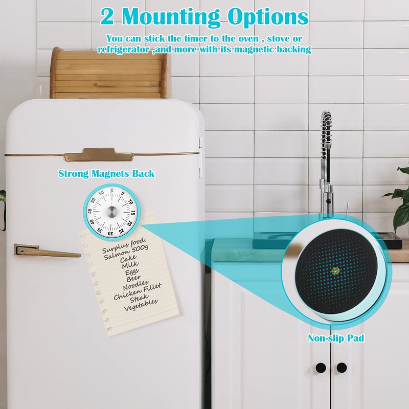 Kitchen Timer, Magnetic Kitchen Timer, Clock Digital Visual Timer 60-Minute
