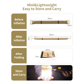 CROSS ZEBRA Camping Lamp, Outdoor Lamp, Magnetically Attached and Hookable, Portable, Blow-Type Soft Lamp, Easy to Store, for Camping, Hiking, Spring Outings and Home, USB Wired (Khaki 1 Pack)