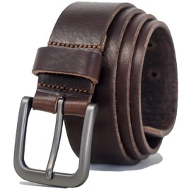Ashford Ridge Italian Full Grain Leather 34mm Belt Made in England - Brown Small