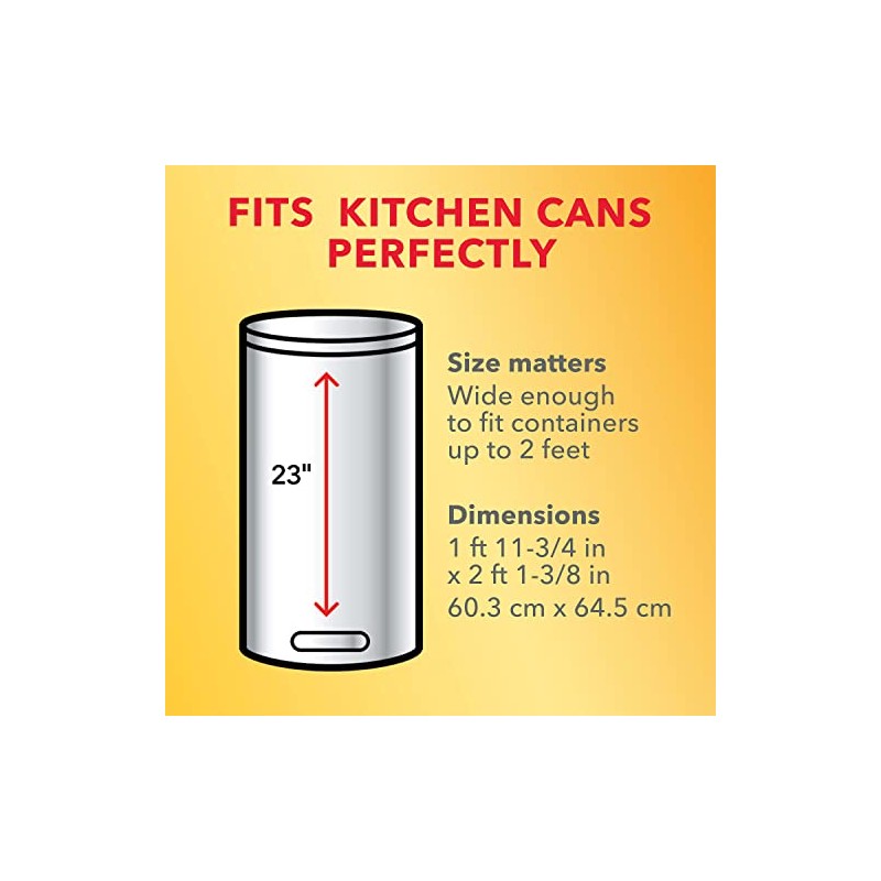 Glad ForceFlex MaxStrength Tall Kitchen Drawstring Trash Bags, 13 Gallon,