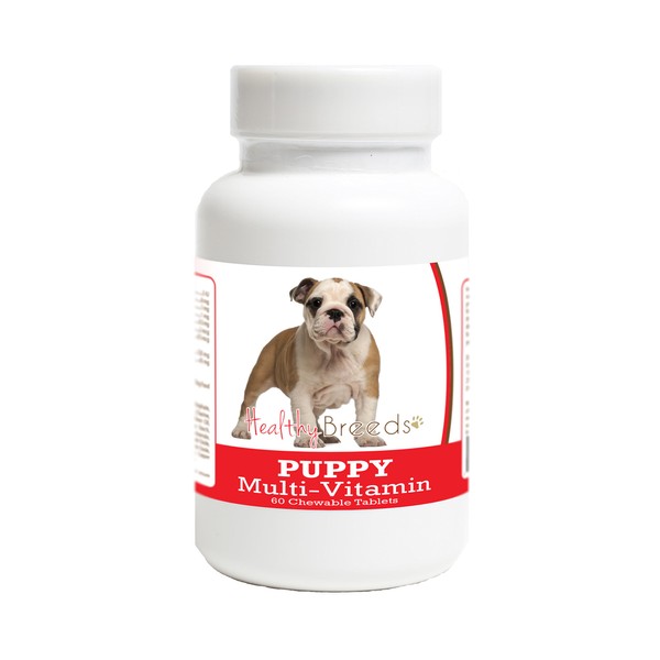 Healthy Breeds Bulldog Puppy Dog Multivitamin Tablet 60 Count