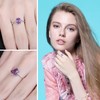 JewelryPalace Class Natural Gemstone Amethyst Birthstone Solitaire Engagement Rings for
