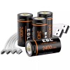 EBL 4x EBL RCR123 CR123A CR123 Batteries 3V Lithium Li-ion