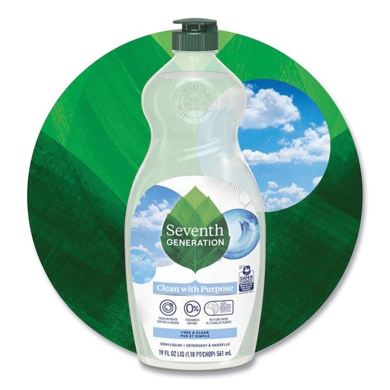 Seventh Generation 44986CT 19 oz. Dishwashing Liquid - Free and