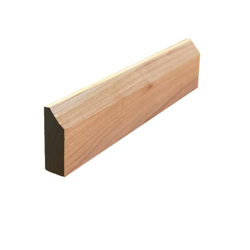 EWBS21 Baseboard Shoe 1-1/8" Tall x 3/8" Beveled Edge. Unfinished,